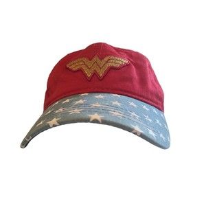 DC Comics Wonder Woman Patch Cap Strapback Baseball Hat Adjustable